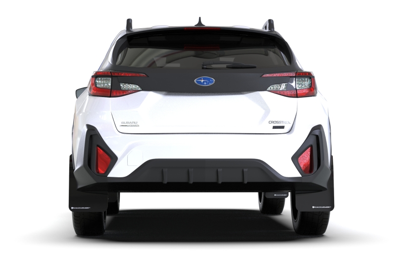 Subaru XV Crosstrek Mud Flaps - Front + Rear - Rally Armor - UR Black Flap/Grey Logo - Black - `24-`25